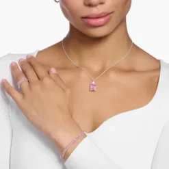 Thomas Sabo Armbänder-Tennis Armband mit Pinken Steinen Silber - A2029-051-9-L19V