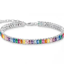 Thomas Sabo Armbänder-Tennis Armband mit Bunten Steinen Silber - A2030-073-7-L19V