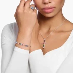 Thomas Sabo Armbänder-Tennis Armband mit Bunten Steinen Silber - A2030-073-7-L19V