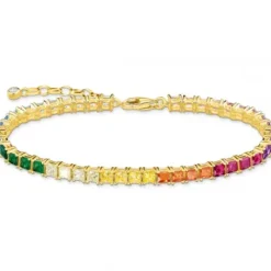 Thomas Sabo Armbänder-Tennis Armband mit Bunten Steinen Vergoldet - A2029-996-7-L19V