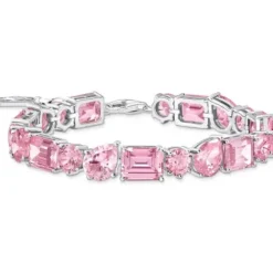 Thomas Sabo Armbänder-Tennisarmband mit pinkfarbenen Steinen Silber - A2140-051-9-L19V