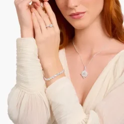 Thomas Sabo Armbänder-Tennisarmband mit weissen Steinen Silber - A2144-051-14-L19V