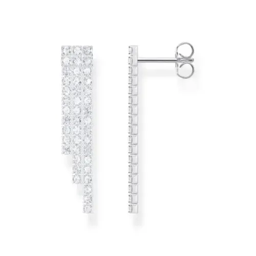 Thomas Sabo Ohrringe-Wasserfall Ohrringe mit weissen Steinen Silber - H2309-051-14