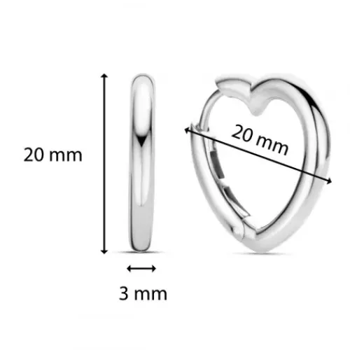 Ti Sento Milano (Kette mit) Herz-Ohrringe - 7917SI