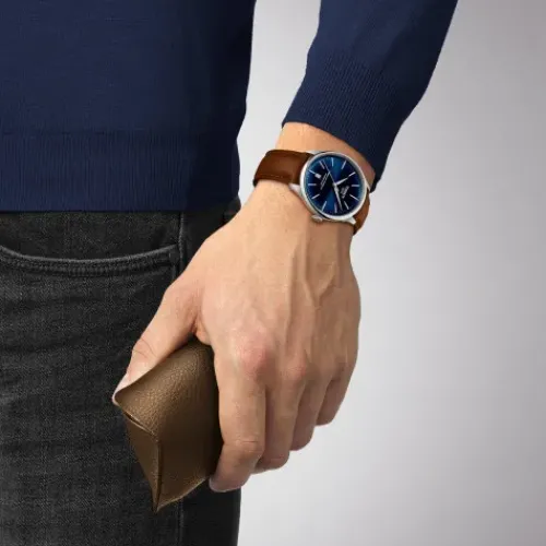 Tissot Lederarmband-Chemin des Tourelles Powermatic 80 (39 mm) - T139.807.16.041.00