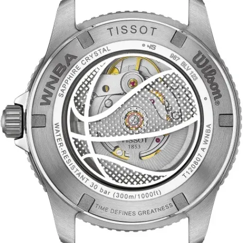 Tissot Lederarmband-Seastar 1000 Powermatic 80 Wilson WNBA - T120.807.17.051.00