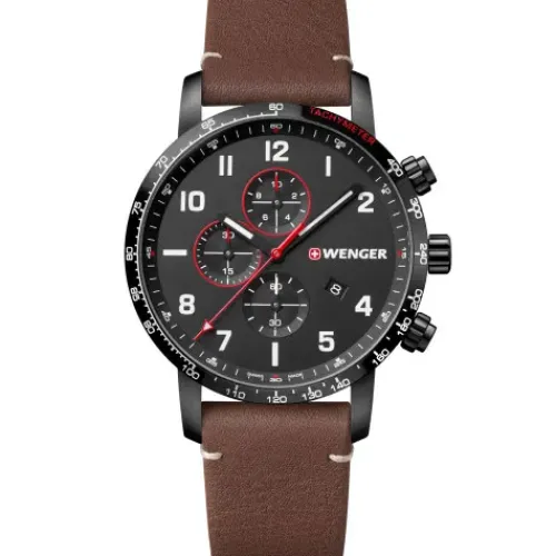 Wenger Lederarmband-Attitude Chrono - 01.1543.107