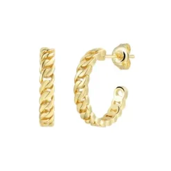 Xenox Ohrringe-Curb Creolen - XS91681G