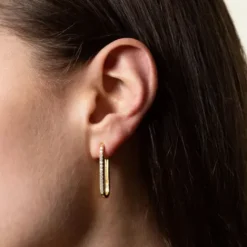 Xenox Ohrringe-Duo Link Ohrringe - XS91487G