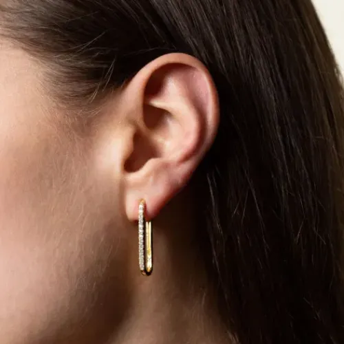 Xenox Ohrringe-Duo Link Ohrringe - XS91487G