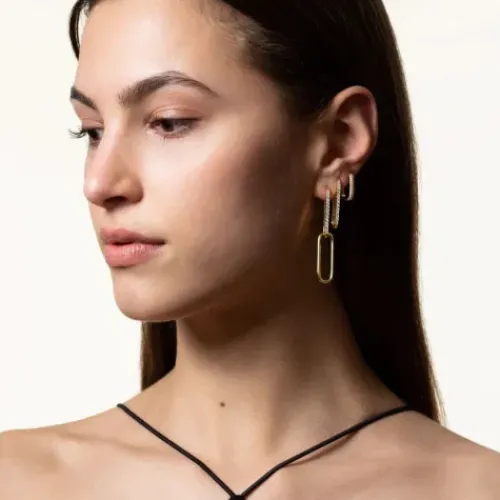 Xenox Ohrringe-Duo Link Ohrringe - XS91487G