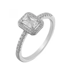 Xenox Ringe-Silver Circle Halo Ring - XS7069