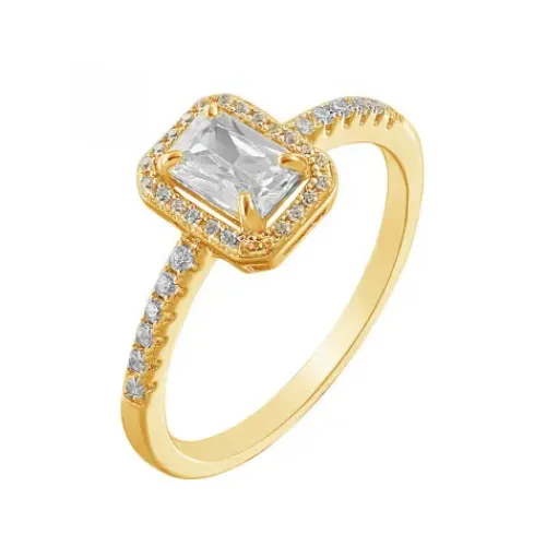 Xenox Ringe-Silver Circle Halo Ring - XS7069G